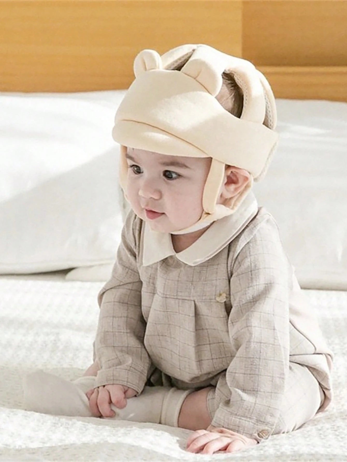 1pc Adjustable Children's Walking Safety Helmet, Head Protection Cushion, Anti-Collision Headgear, Breathable Mesh, Suitable For Head Circumference 46-55cm/18.11-21.65 Inch (Slightly Oversized), Toddl