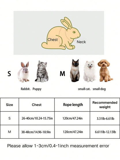 1pc Adjustable Rabbit Harness Leash, Stylish Bow Tie Rabbit Harness, Cute Anchor Pattern, Suitable For Small Pets & Rabbits, Small Animal Collar And Leash, Harness With Leash, Adjustable Leash, Dog Su