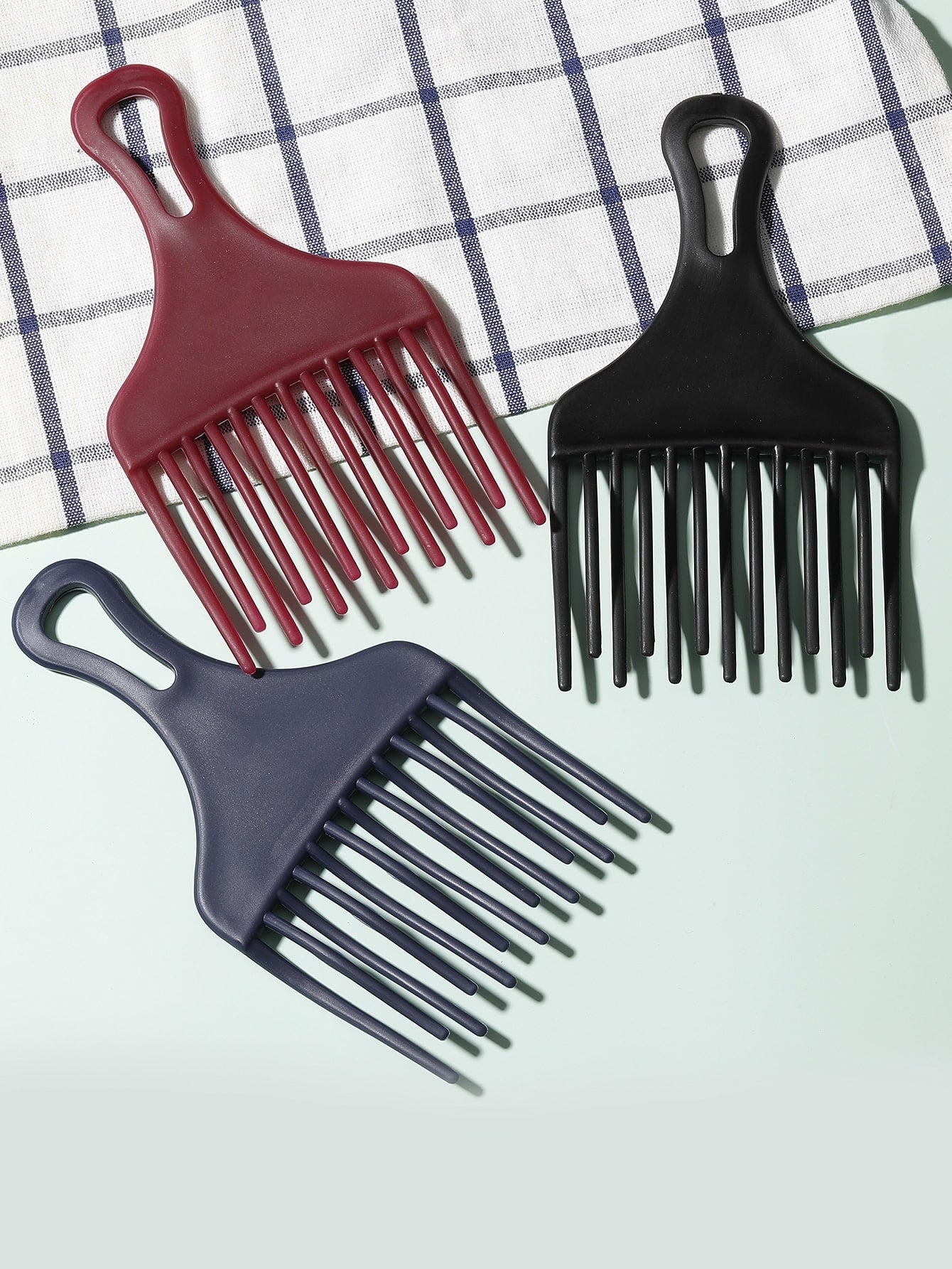 1pc Afro Pick Lift Hair Comb,Afro Hair Pick Comb Wide Tooth Comb For Curls Hair Styling Tool Afro Pick For Women And Men Detangling Lifting Comb,Detangle Wig Braid Hair Man Styling Comb
