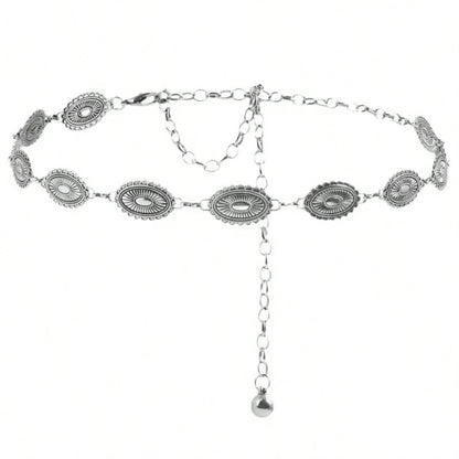 1pc Alloy Women's Personalized Carved Waist Chain