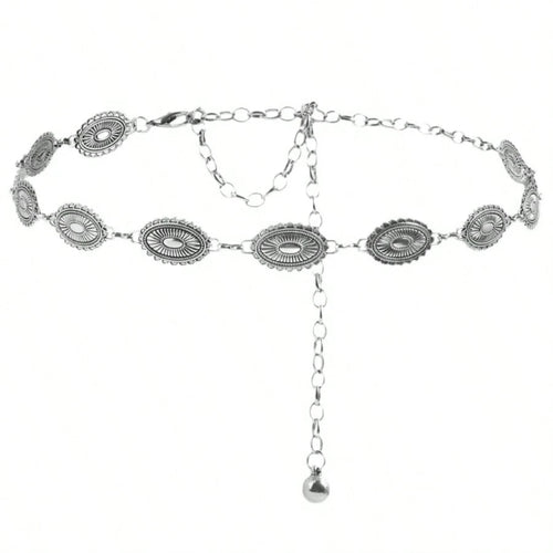 1pc Alloy Women's Personalized Carved Waist Chain