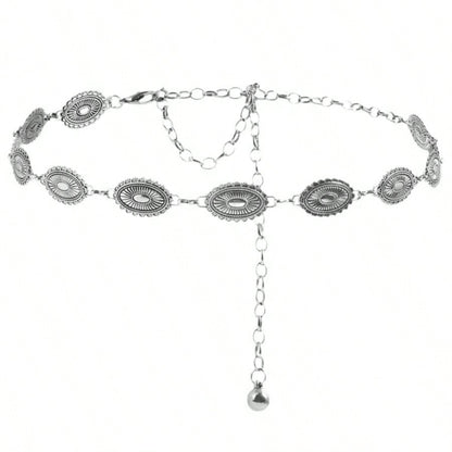 1pc Alloy Women's Personalized Carved Waist Chain