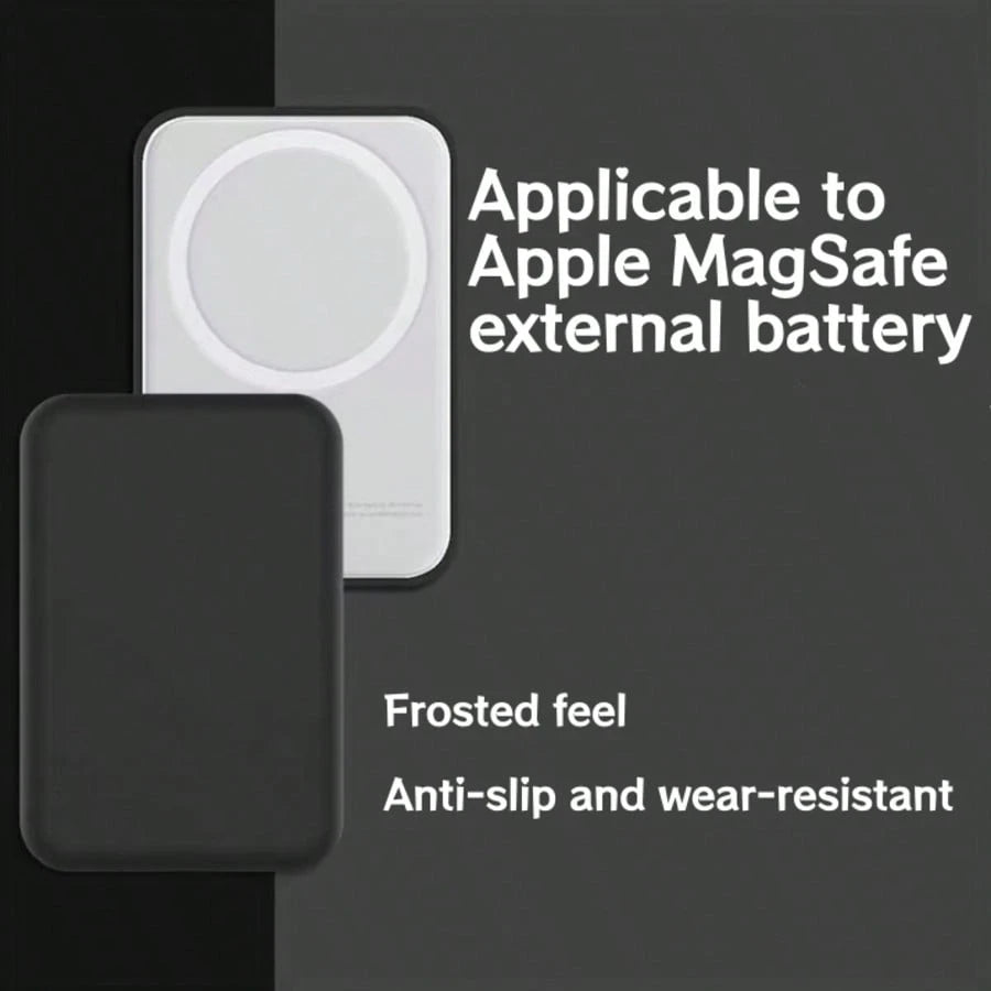 1pc Apple Magnetic Adsorption Protective Case. This Apple Power Bank Protective Case Is Made Of Soft TPU Material With A Matte And Fine Texture, Providing Shock And Drop Protection. You Can Also Stick