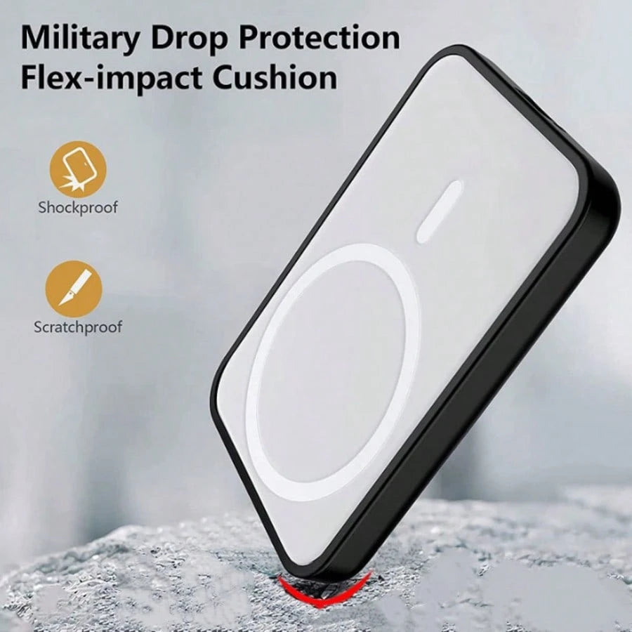 1pc Apple Magnetic Adsorption Protective Case. This Apple Power Bank Protective Case Is Made Of Soft TPU Material With A Matte And Fine Texture, Providing Shock And Drop Protection. You Can Also Stick