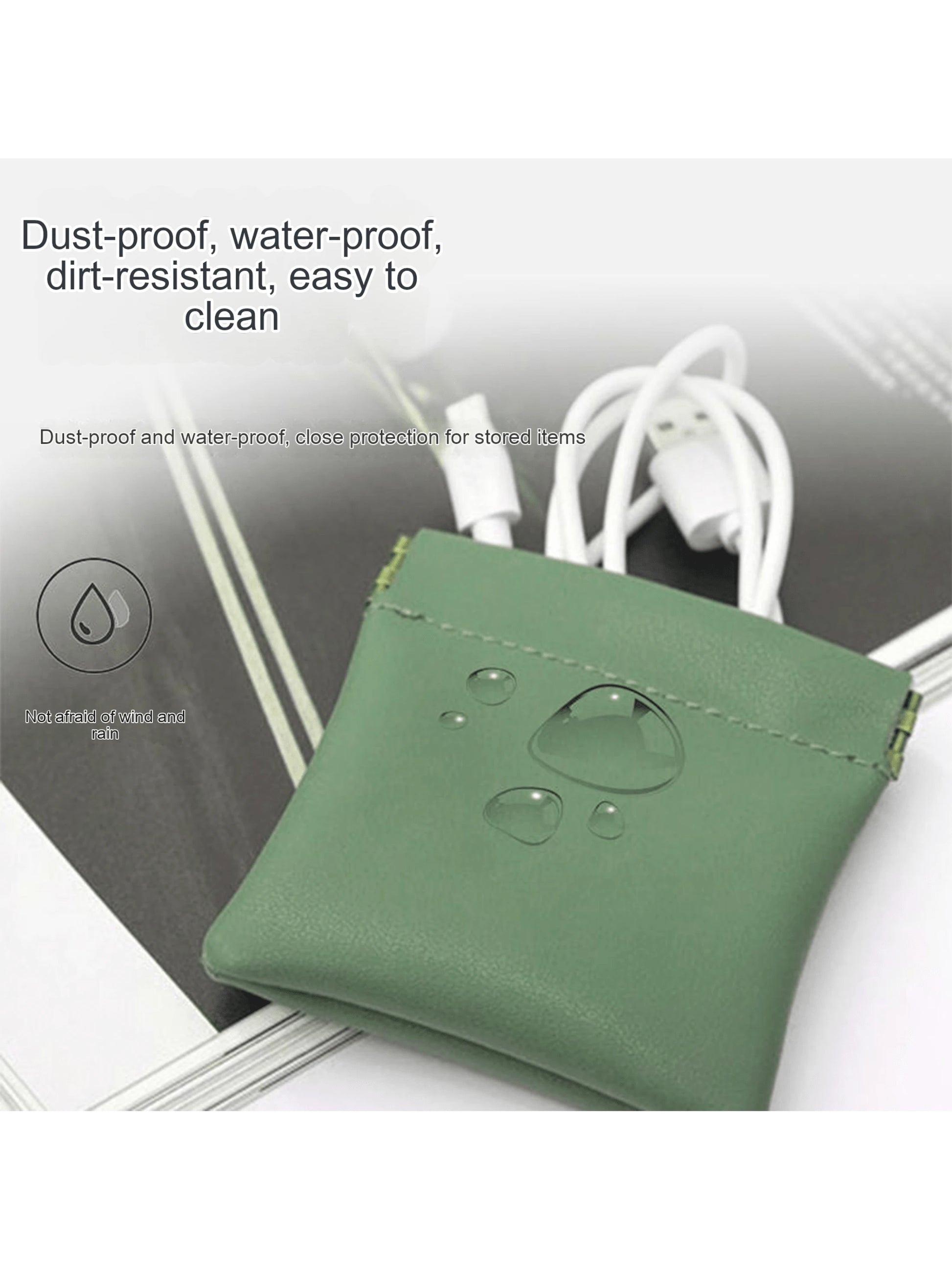 1pc Automatic Closing Clip Cosmetic Bag, Portable Mini Lipstick Bag, Small Makeup Bag, Charger & Earphone Organizer, Travel, Makeup Bags, Cosmetic Bag, Makeup Organiser, Makeup Pouch, Bag, Vanity, Mak