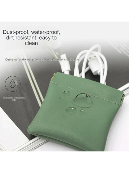 1pc Automatic Closing Clip Cosmetic Bag, Portable Mini Lipstick Bag, Small Makeup Bag, Charger & Earphone Organizer, Travel, Makeup Bags, Cosmetic Bag, Makeup Organiser, Makeup Pouch, Bag, Vanity, Mak
