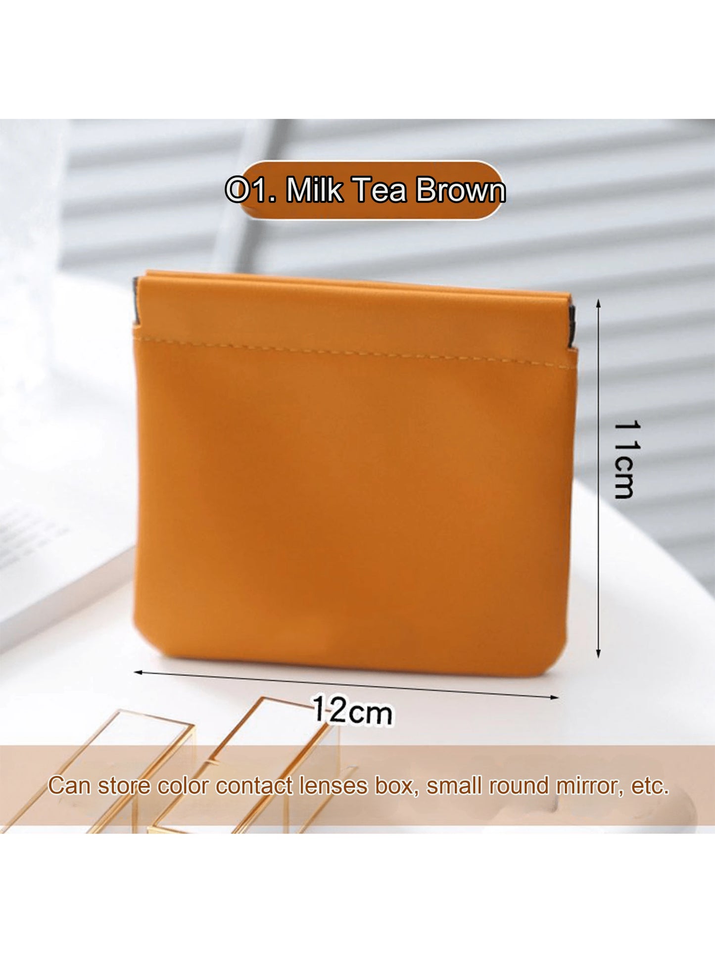 1pc Automatic Closing Clip Cosmetic Bag, Portable Mini Lipstick Bag, Small Makeup Bag, Charger & Earphone Organizer, Travel, Makeup Bags, Cosmetic Bag, Makeup Organiser, Makeup Pouch, Bag, Vanity, Mak