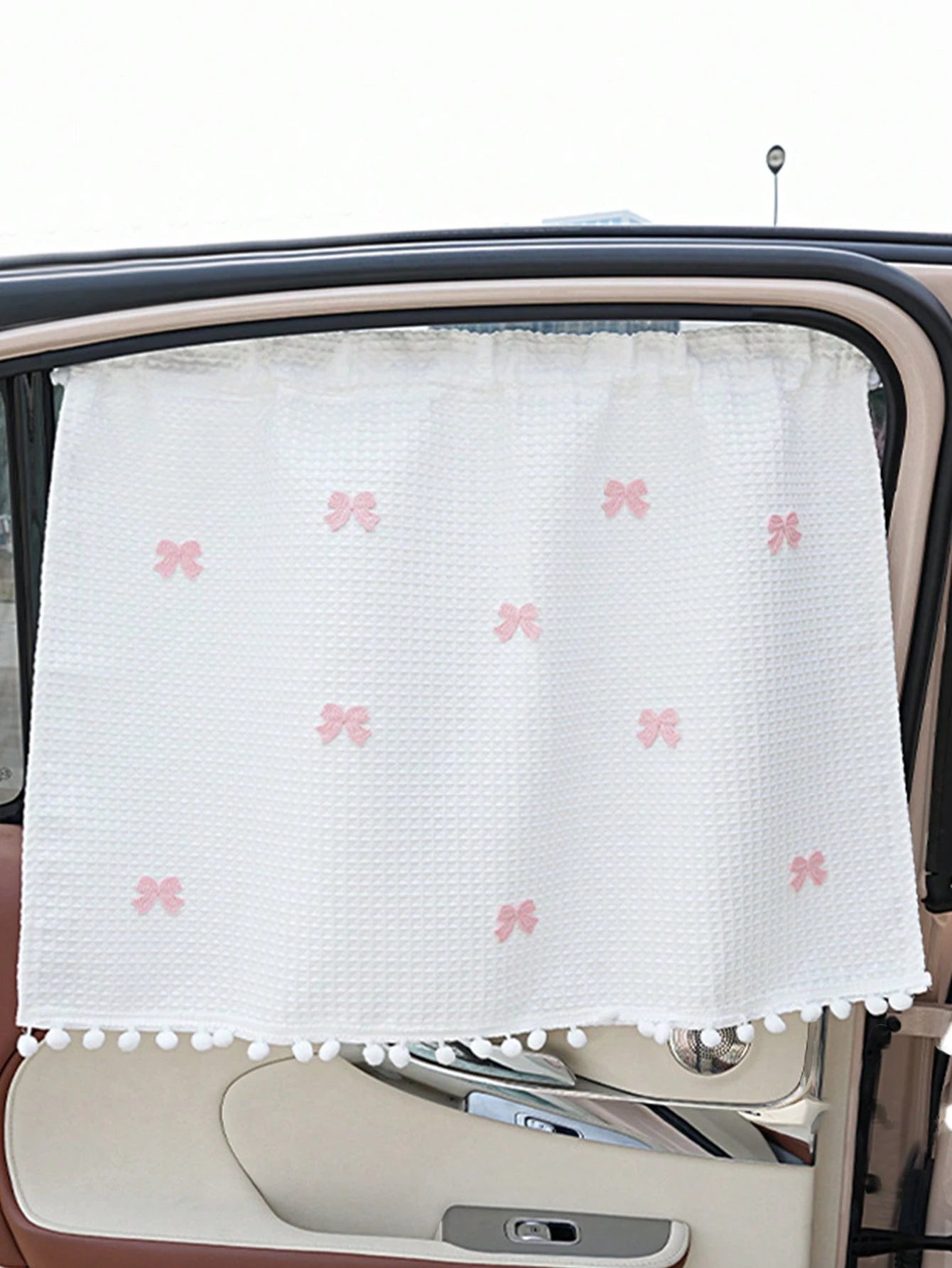 1pc Baby Car Sun Shade, Heat Insulation, Sunshade Curtain, Car Sunshade Pullcord