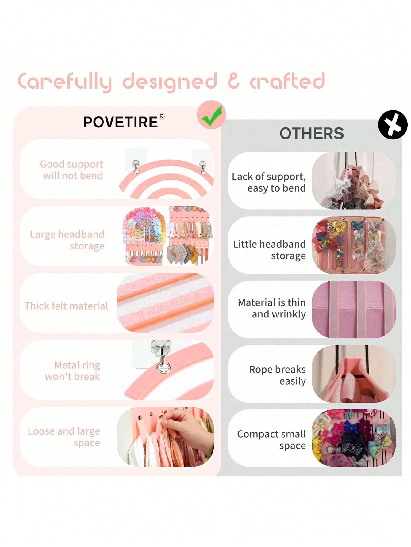 1pc Baby Hairpin, Hairband Storage Rack, Sturdy Bracket, Children's Room Decoration Pendant, Suitable For Daily Use, Holiday Gifts