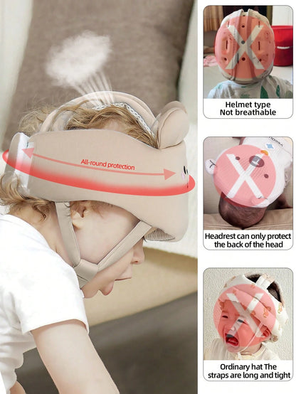 1pc Baby Protective Helmet, Soft Breathable Anti-Collision Headgear For Crawling, Walking & Learning, Infant Toddler Head Protector, 6-24 Months