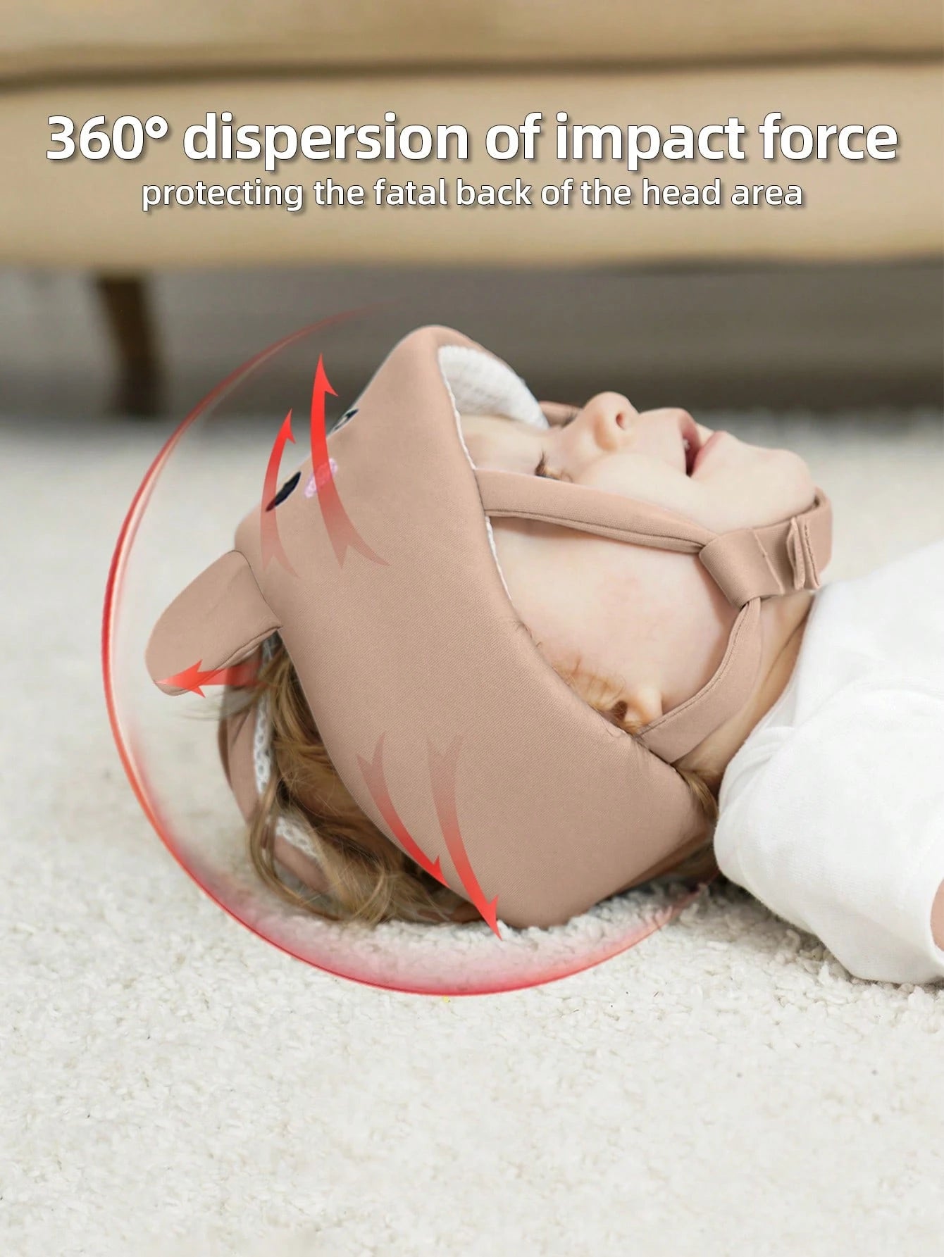1pc Baby Protective Helmet, Soft Breathable Anti-Collision Headgear For Crawling, Walking & Learning, Infant Toddler Head Protector, 6-24 Months