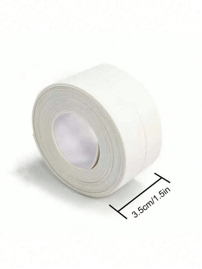 1pc Bathroom And Toilet Caulk Tape, Self-Adhesive Bathtub And Wall Sealing Caulk Tape, Sealant Caulk Tape, Sink, Bathroom, Toilet, Bathtub, Floor Wall Edge Protector Caulk Tape Home Bathroom Decor Fal