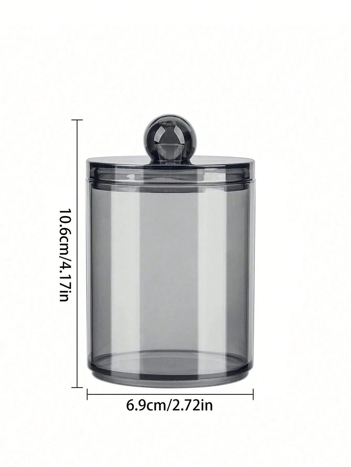 1pc Black Acrylic Bathroom Dental Floss Storage Container Bathroom