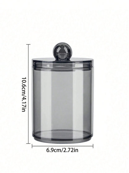 1pc Black Acrylic Bathroom Dental Floss Storage Container Bathroom