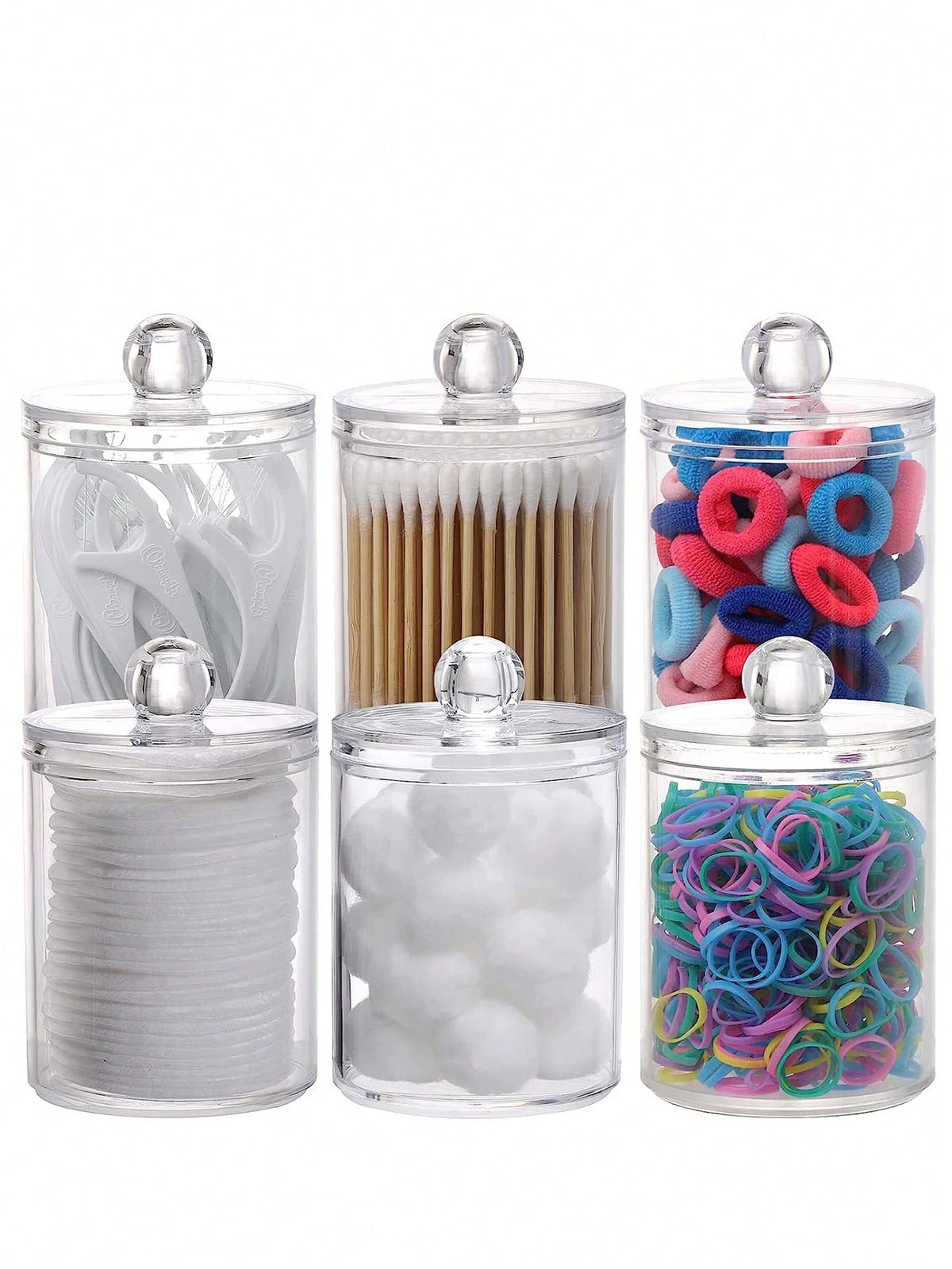 1pc Black Acrylic Bathroom Dental Floss Storage Container Bathroom