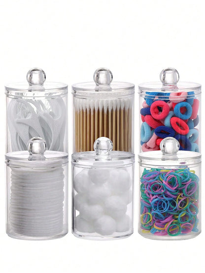 1pc Black Acrylic Bathroom Dental Floss Storage Container Bathroom