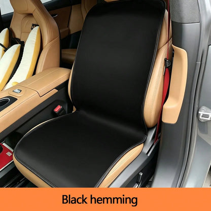 1pc Black/Orange Car Front Seat Pet Mat, Universal Fit Car Seat Protector, Easy To Clean Dog Mat For Front Car Seat