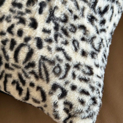 1pc Black & White Leopard Print Pillow Cover, Luxury Style Pillow Case Suitable For Bedroom, Sofa, Living Room, Great Gift