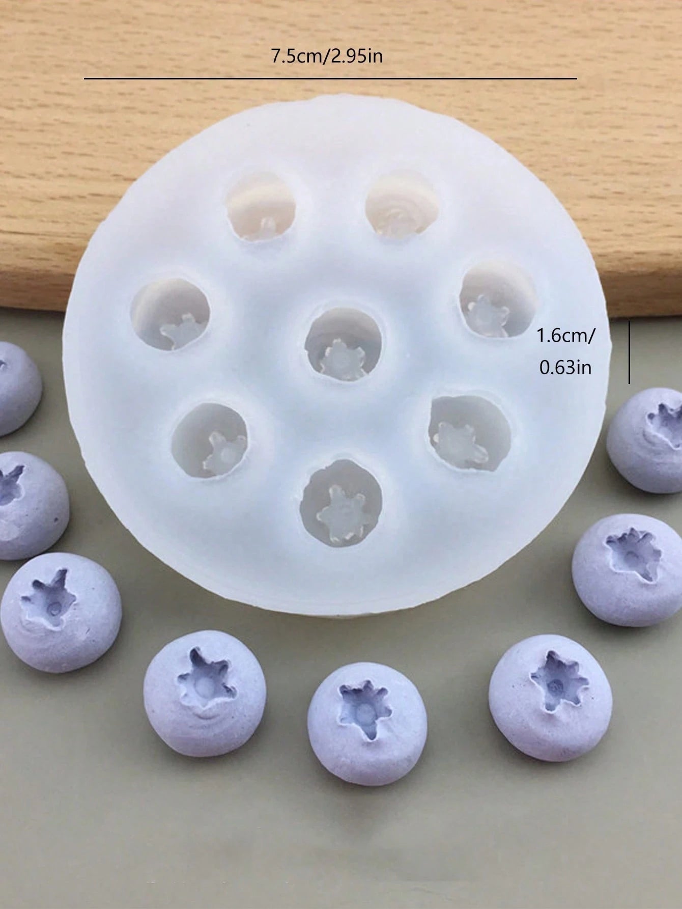1pc Blueberry, Raspberry, Blackberry Silicone Mold