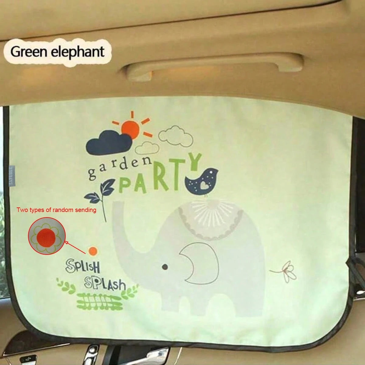 1pc Car Cartoon Animal & Plant Cute Multi-Style Sun Shade, Retractable Side Window Curtain, Anti-UV Heat Insulation Blackout Car Window Blind
