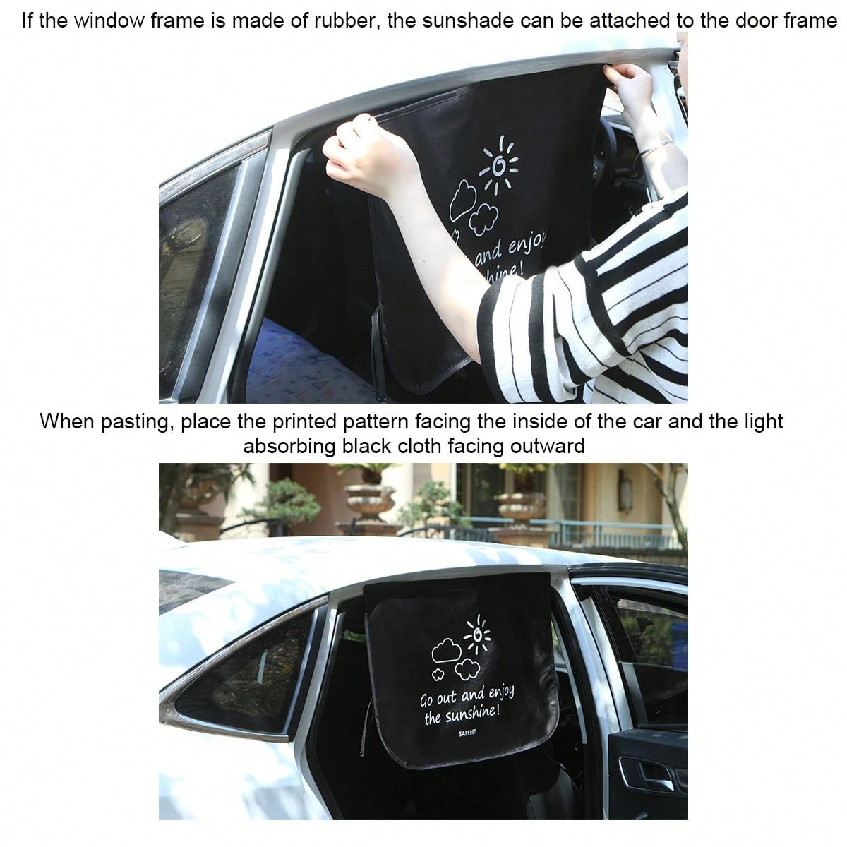 1pc Car Cartoon Animal & Plant Cute Multi-Style Sun Shade, Retractable Side Window Curtain, Anti-UV Heat Insulation Blackout Car Window Blind