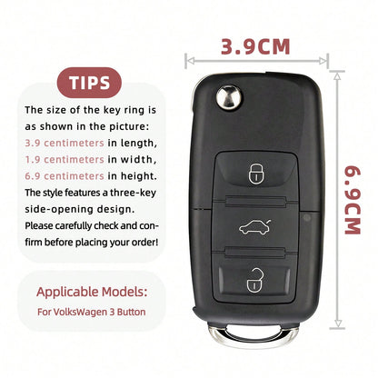 1pc Car Key Case-Deluxe Print,Suitable For Jetta Mk6, Polo Mk5, Golf Mk6, Tiguan Mk1, Passat B7, Passat NMS, Caddy Mk3, Beetle, Amarok, Touran Mk1. Advanced Soft-Touch, Does Not Block Signal, Unisex.