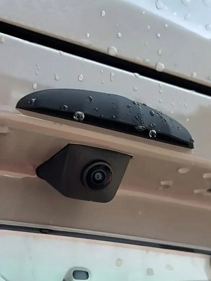 1pc Car Rearview Camera Silicone Rain Shield- Thickened & Widened Triangle Design, Matte Finish, All-Weather Waterproof Accessory, Enhances Visibility In Rainy Weather, Universal Fit Without Installa