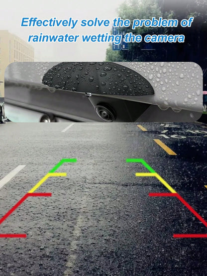 1pc Car Rearview Camera Silicone Rain Shield- Thickened & Widened Triangle Design, Matte Finish, All-Weather Waterproof Accessory, Enhances Visibility In Rainy Weather, Universal Fit Without Installa
