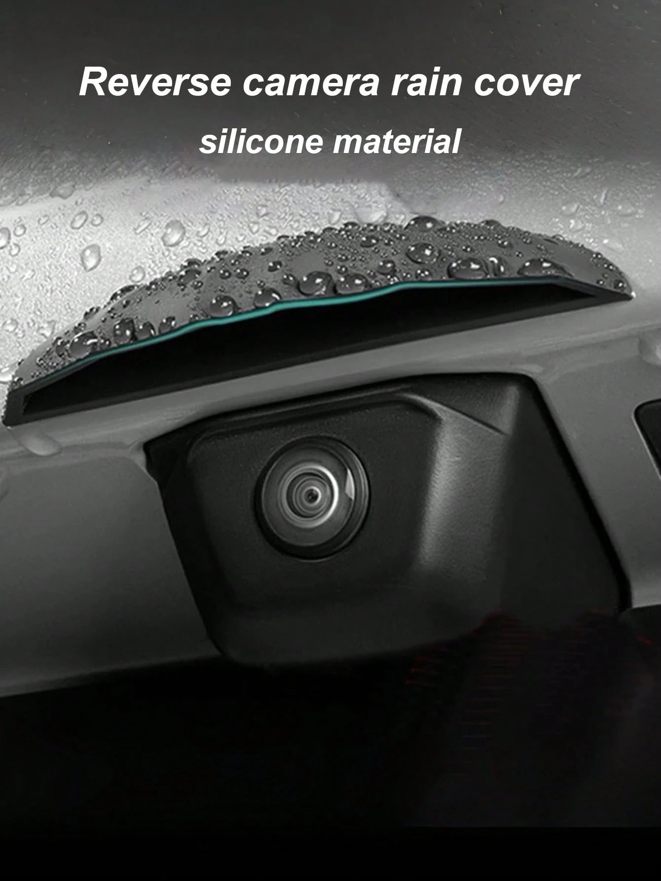 1pc Car Rearview Camera Silicone Rain Shield- Thickened & Widened Triangle Design, Matte Finish, All-Weather Waterproof Accessory, Enhances Visibility In Rainy Weather, Universal Fit Without Installa