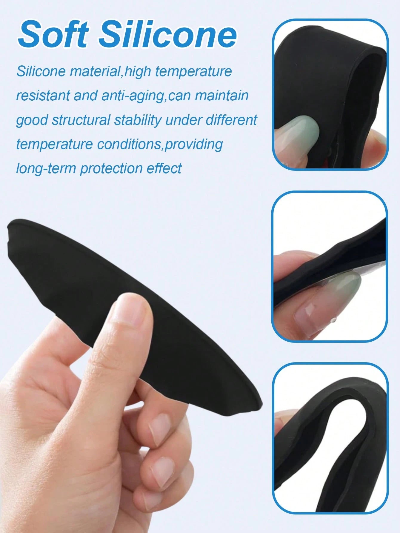 1pc Car Rearview Camera Silicone Rain Shield- Thickened & Widened Triangle Design, Matte Finish, All-Weather Waterproof Accessory, Enhances Visibility In Rainy Weather, Universal Fit Without Installa