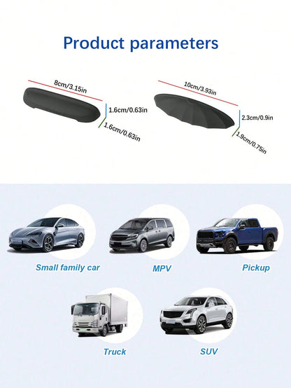 1pc Car Rearview Camera Silicone Rain Shield- Thickened & Widened Triangle Design, Matte Finish, All-Weather Waterproof Accessory, Enhances Visibility In Rainy Weather, Universal Fit Without Installa