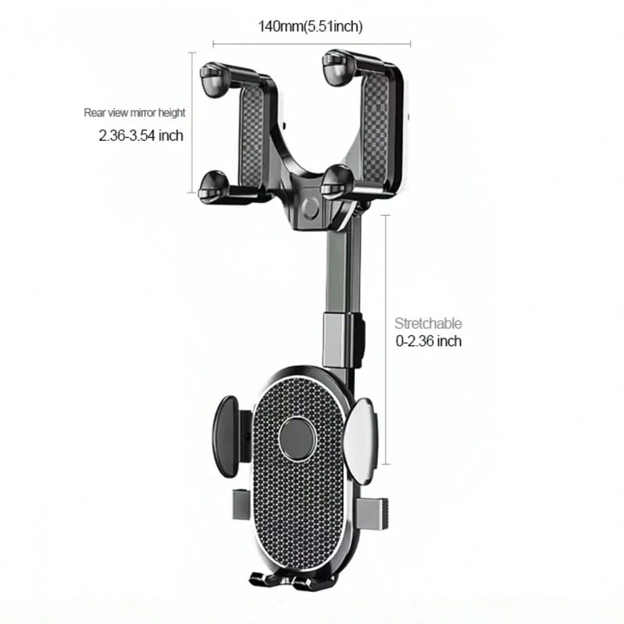 1pc Car Rearview Mirror Mounted Phone Holder, Car Accessory