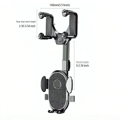 1pc Car Rearview Mirror Mounted Phone Holder, Car Accessory