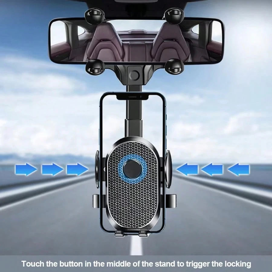 1pc Car Rearview Mirror Mounted Phone Holder, Car Accessory