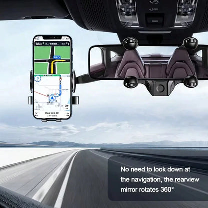1pc Car Rearview Mirror Mounted Phone Holder, Car Accessory