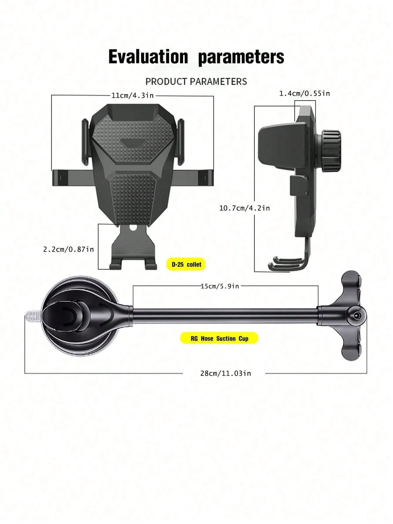 1pc Car Suction Cup Phone Holder Multi-Function Dashboard Car Mount Phone Navigation Bracket (Clean The Surface Before Use And Avoid Using In High Temperature Areas)
