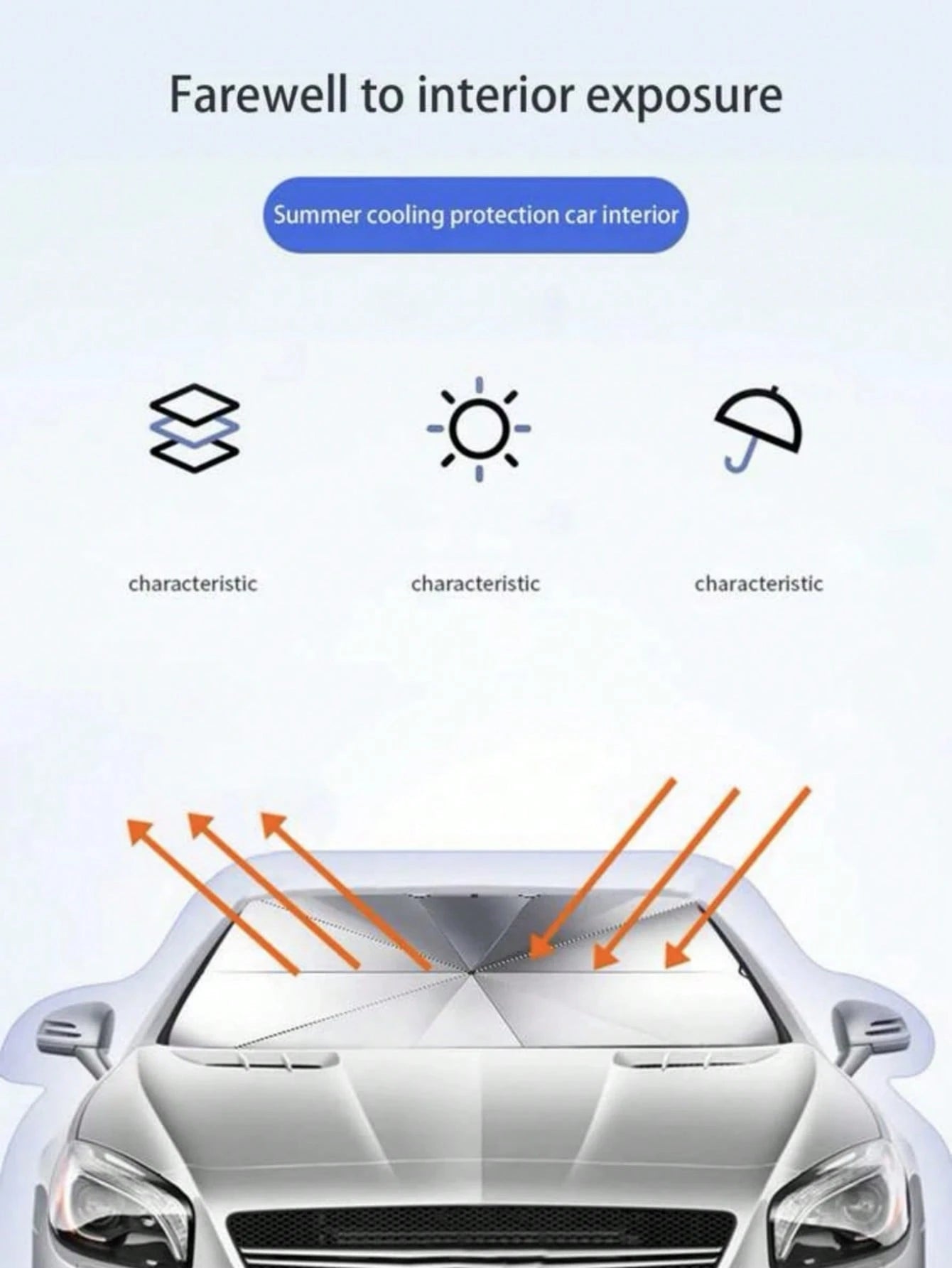 1pc Car Sun Shade, Keeps You Cool And Protected From Sunlight, Essential For Summer, Road Trip
