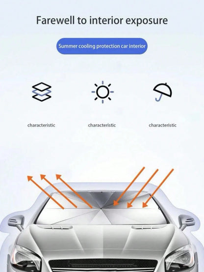 1pc Car Sun Shade, Keeps You Cool And Protected From Sunlight, Essential For Summer, Road Trip
