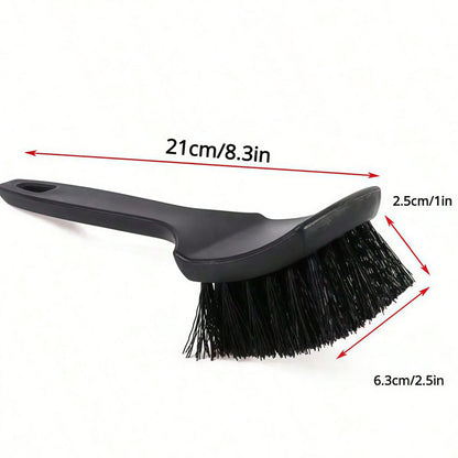 1PC Car Tire Rim Brush Wheel Hub Cleaning Brush Car Wheel Detail Cleaning Accessory Black White Tire Washing Tool, Car Supplies, Car Cleaning Supplies