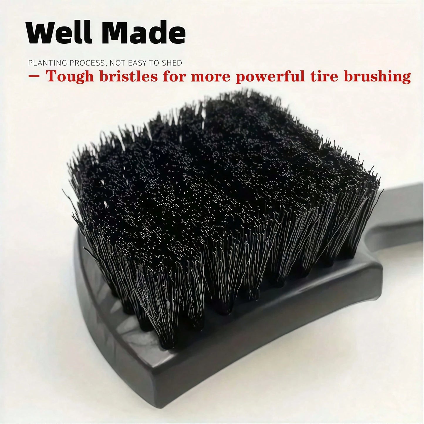 1PC Car Tire Rim Brush Wheel Hub Cleaning Brush Car Wheel Detail Cleaning Accessory Black White Tire Washing Tool, Car Supplies, Car Cleaning Supplies