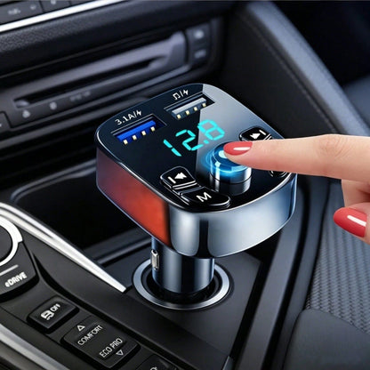 1pc Car Wireless 5.3 FM Transmitter, Hands-Free MP3 Player, Dual USB And PD Fast Charging Ports, Car Radio Adapter, Car Accessories