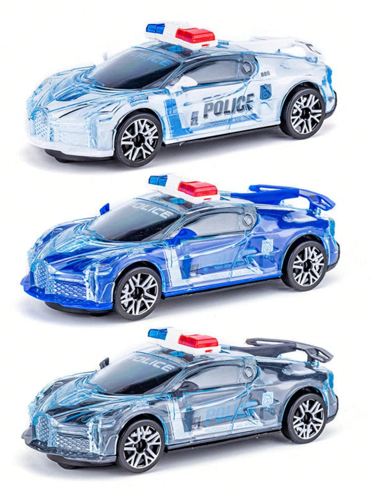 1pc Children's Electric Light & Sound Car Toy, Rotatable Battery Powered Toy Vehicle, Suitable For Boys & Girls, Birthday Gift, Blue/Black/White