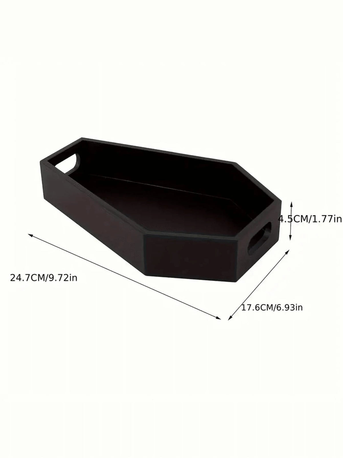 1pc, Coffin Shaped Tray,Spooky Gothic Style, For Home Room Living Room Office Decoration,For Mother's Day Party Spring Graduation School Season Decoration,Halloween Gift,Storage Decoration,Holiday Gif