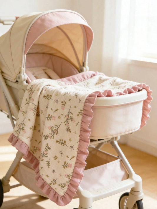 1pc Cotton Muslin Baby Swaddle Blanket, Stroller Wind Cover Blanket, Maternity Hospital Swaddle Wrap, Lightweight Infant Swaddle Wrap (Unisex), Swaddle Blanket, Baby Swaddle Wrap, Unisex Newborn Musli