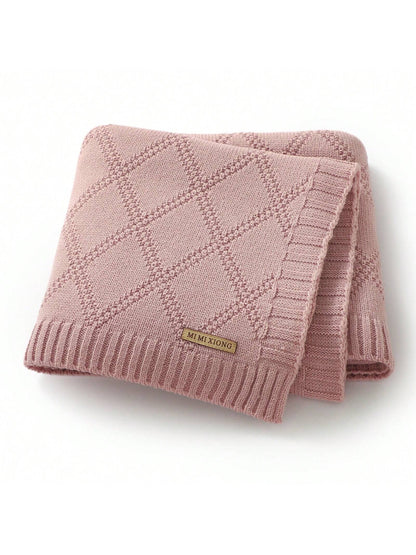 1pc Cozy And Simple Knitted Baby Blanket, Suitable For All Seasons Love Valentine