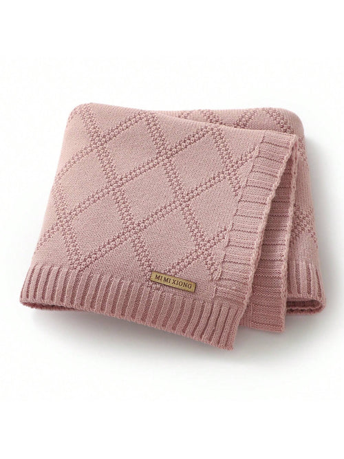 1pc Cozy And Simple Knitted Baby Blanket, Suitable For All Seasons Love Valentine