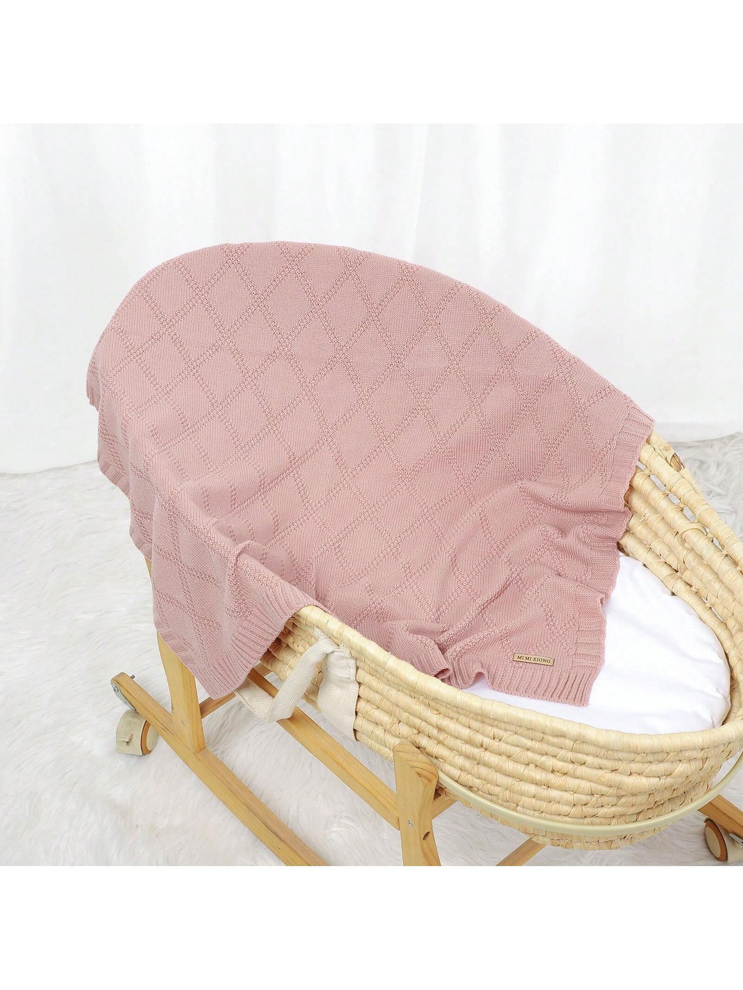 1pc Cozy And Simple Knitted Baby Blanket, Suitable For All Seasons Love Valentine