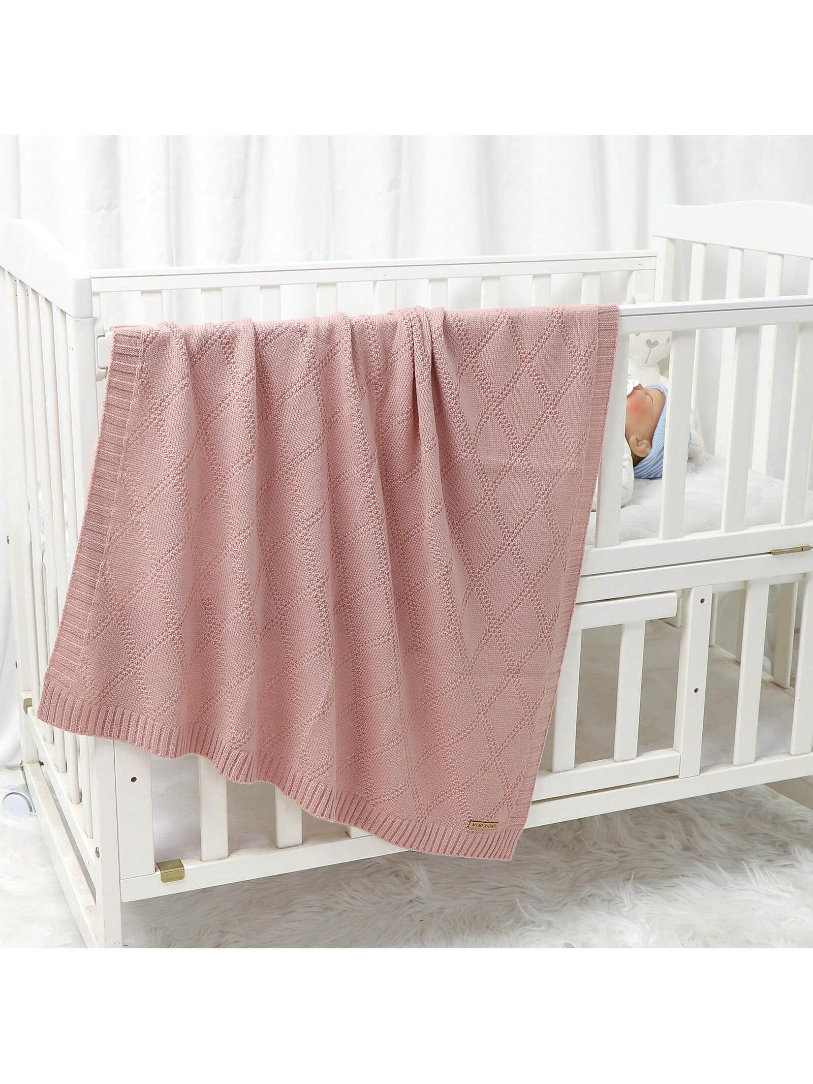 1pc Cozy And Simple Knitted Baby Blanket, Suitable For All Seasons Love Valentine