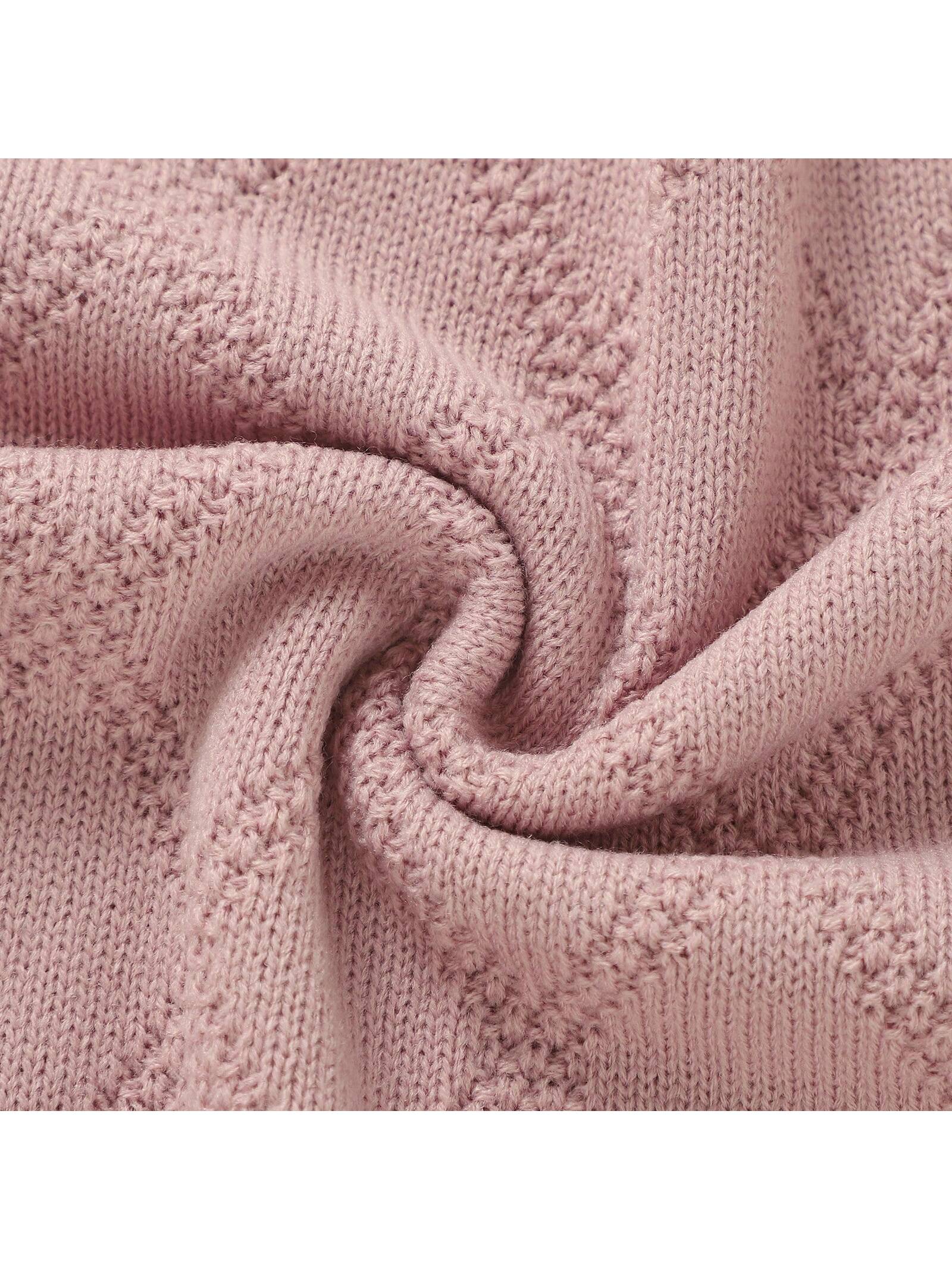 1pc Cozy And Simple Knitted Baby Blanket, Suitable For All Seasons Love Valentine