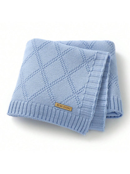 1pc Cozy And Simple Knitted Baby Blanket, Suitable For All Seasons Love Valentine